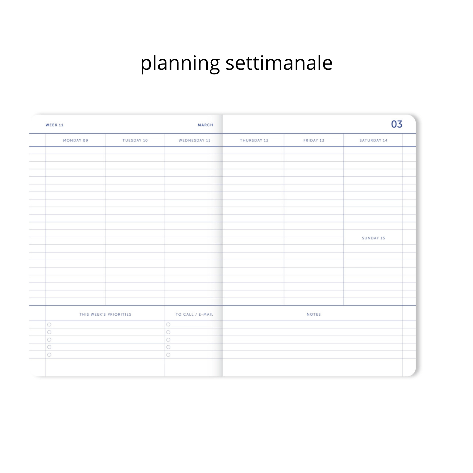 A-Journal Agenda Agenda Maxi 2025-2026 Flow Blue A4