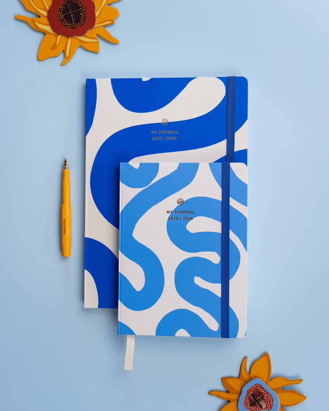 A-Journal Agenda Agenda Maxi 2025-2026 Flow Blue A4
