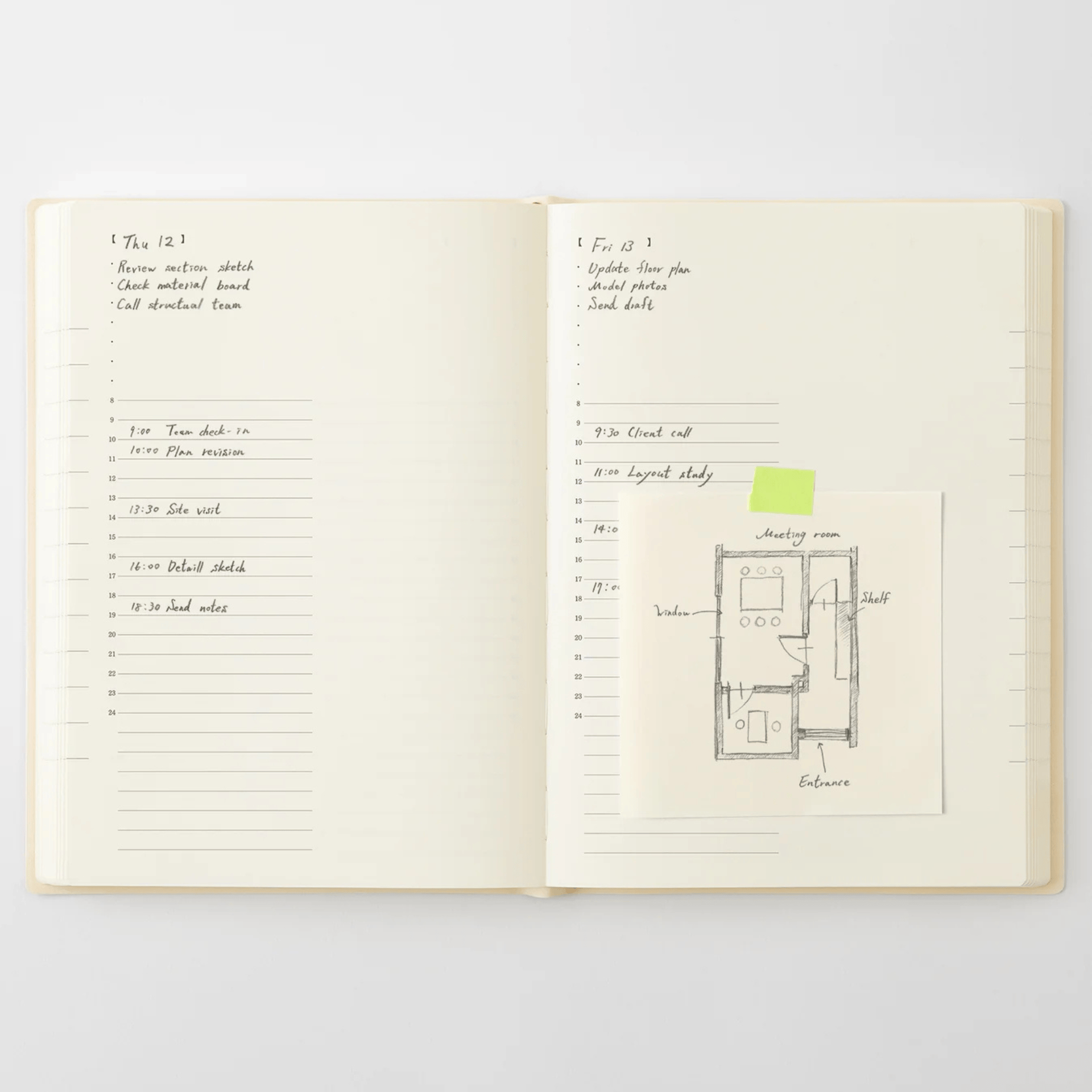 Midori Agenda Agenda MD Notebook Diary 2027 - 1 Day 1 Page A5