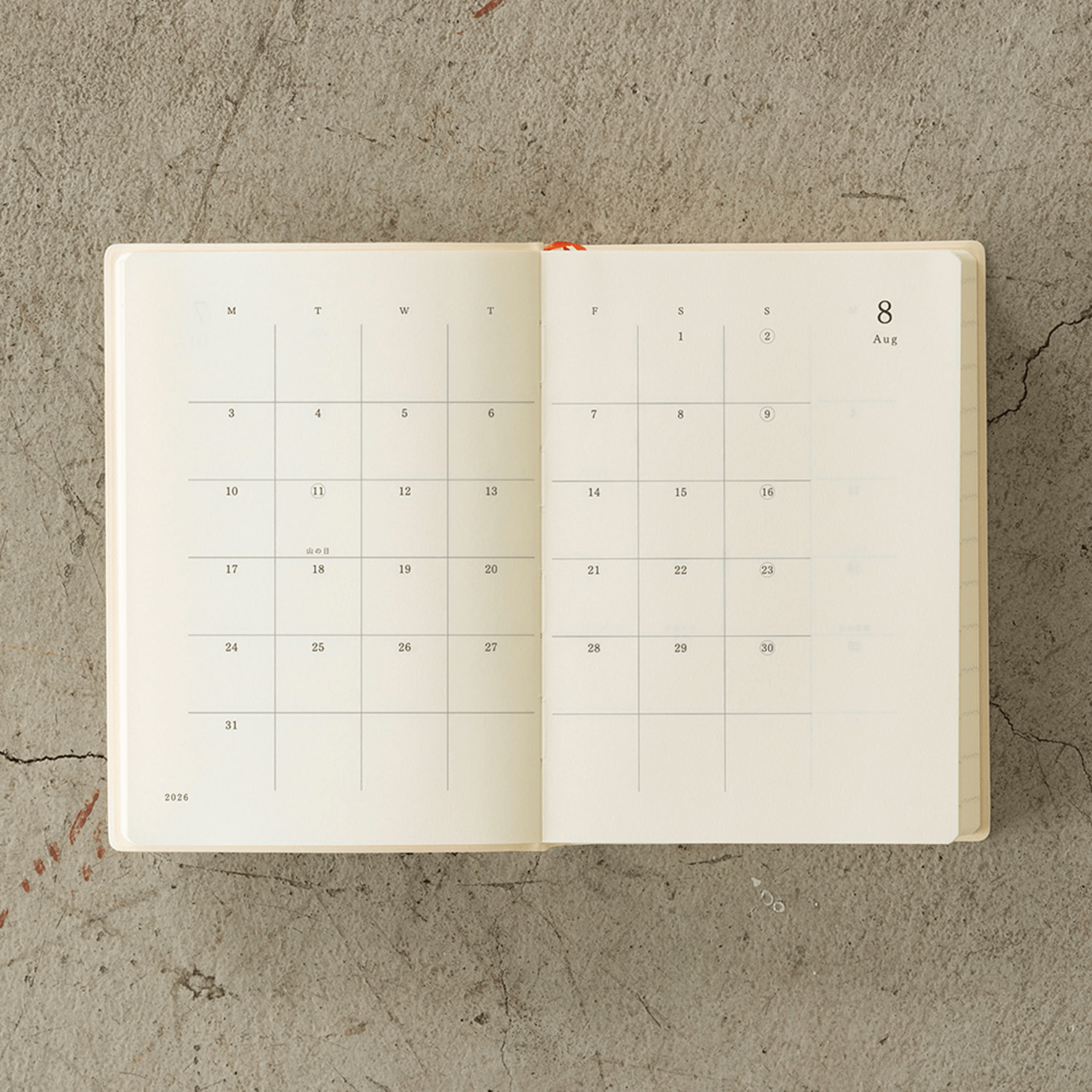 Midori Agenda Agenda MD Paper Notebook Diary - 1 day 1 page 2026 - Daily A6