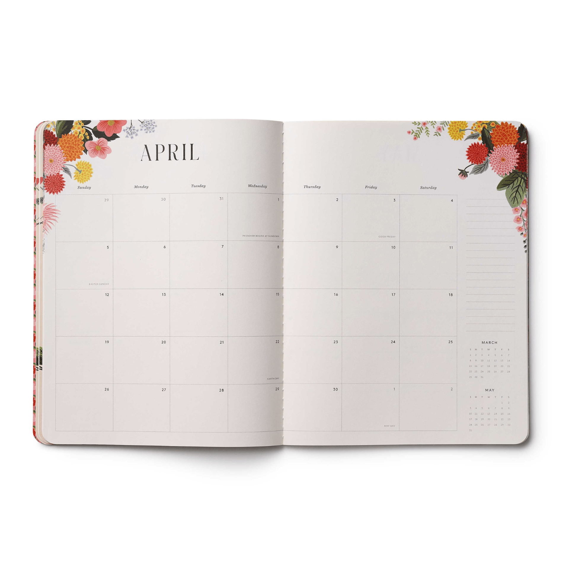 Rifle Paper Agenda Agenda Mensile Dahlia 2026