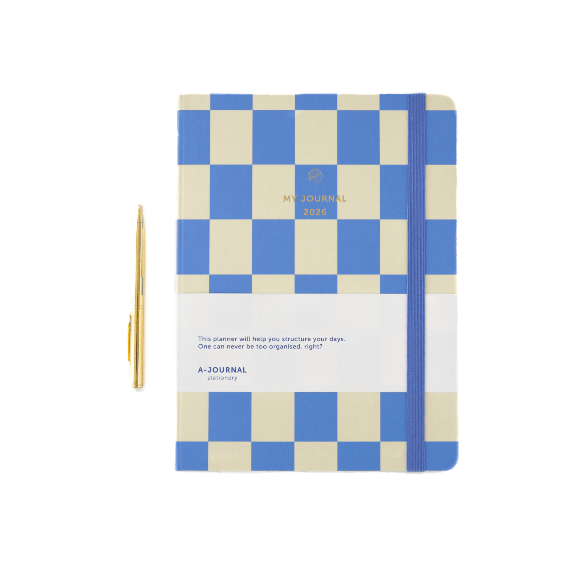 A-Journal Agenda CHECKERED BLUE Agenda My Journal 2026 - Checkered