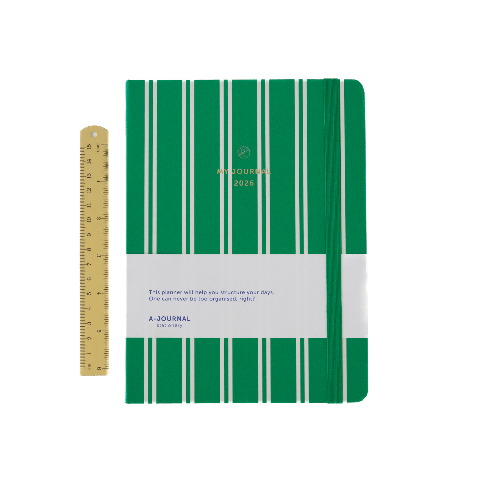 A-Journal Agenda STRIPES GREEN Agenda My Journal 2026 - Stripes