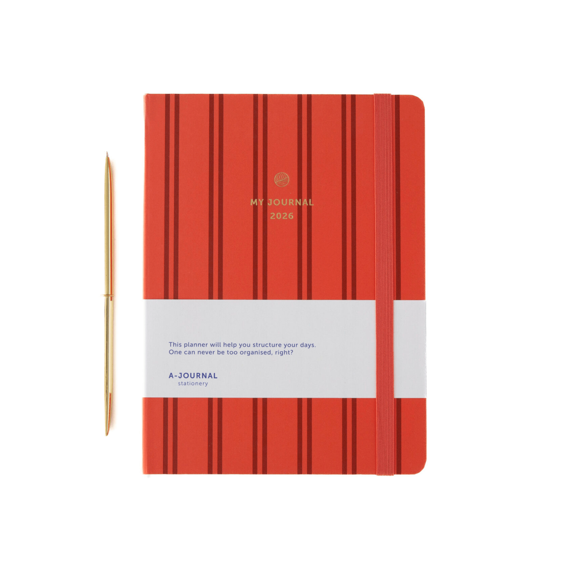 A-Journal Agenda STRIPES CORAL Agenda My Journal 2026 - Stripes