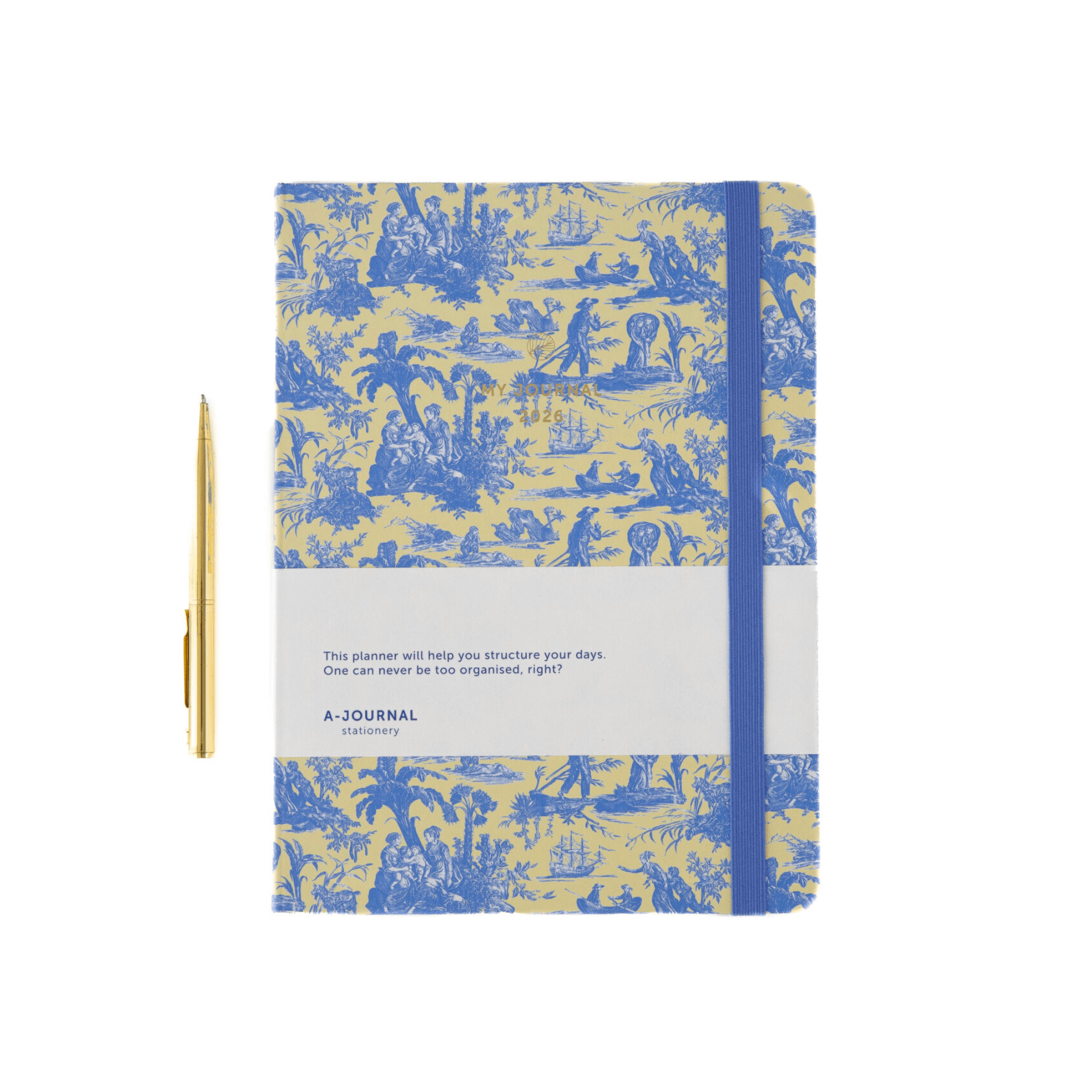 A-Journal Agenda BLUE Agenda My Journal 2026 - Toile De Jouy