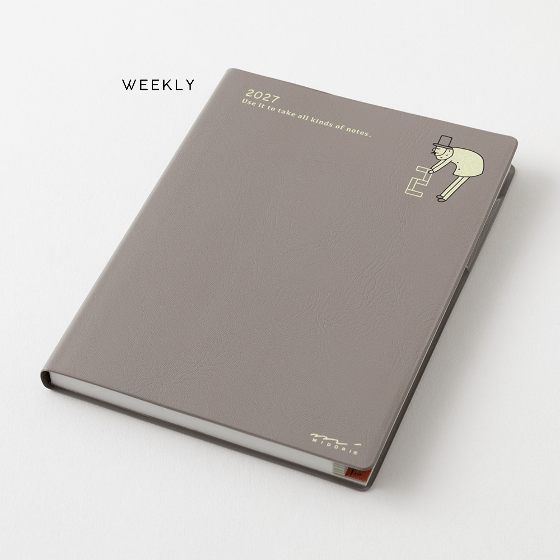 Midori Agenda WEEKLY Agenda Pocket Diary A6 2027 - Ojisan