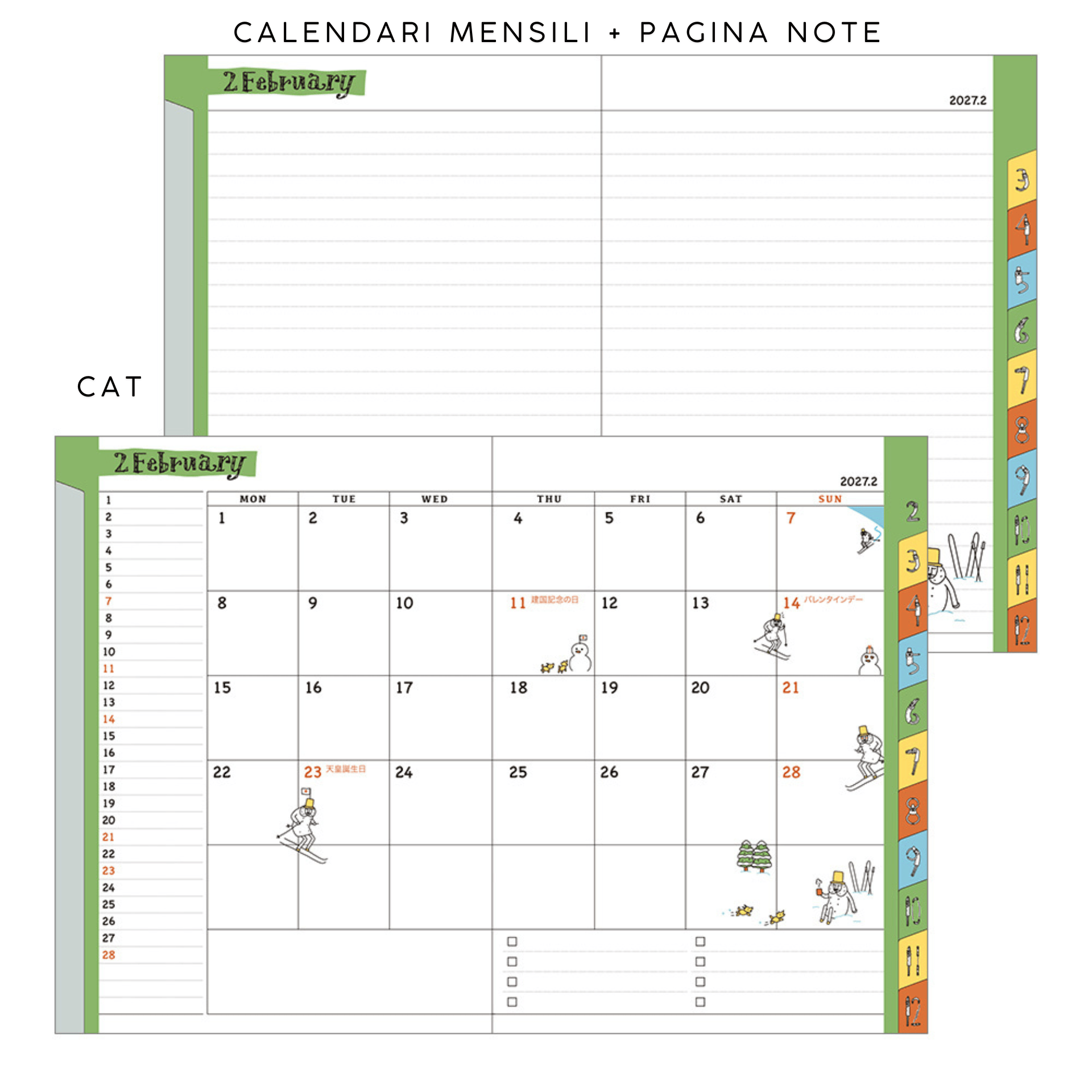 Midori Agenda Agenda Pocket Diary A6 2027 - Ojisan