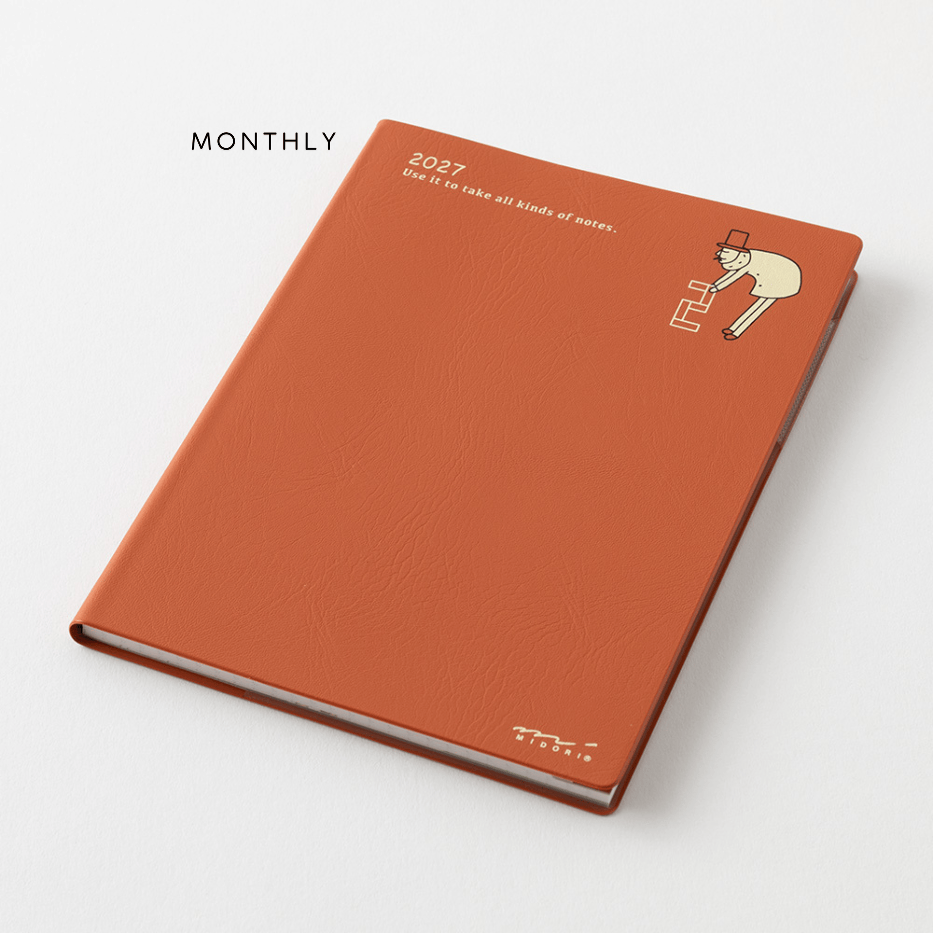 Midori Agenda MONTHLY Agenda Pocket Diary A6 2027 - Ojisan
