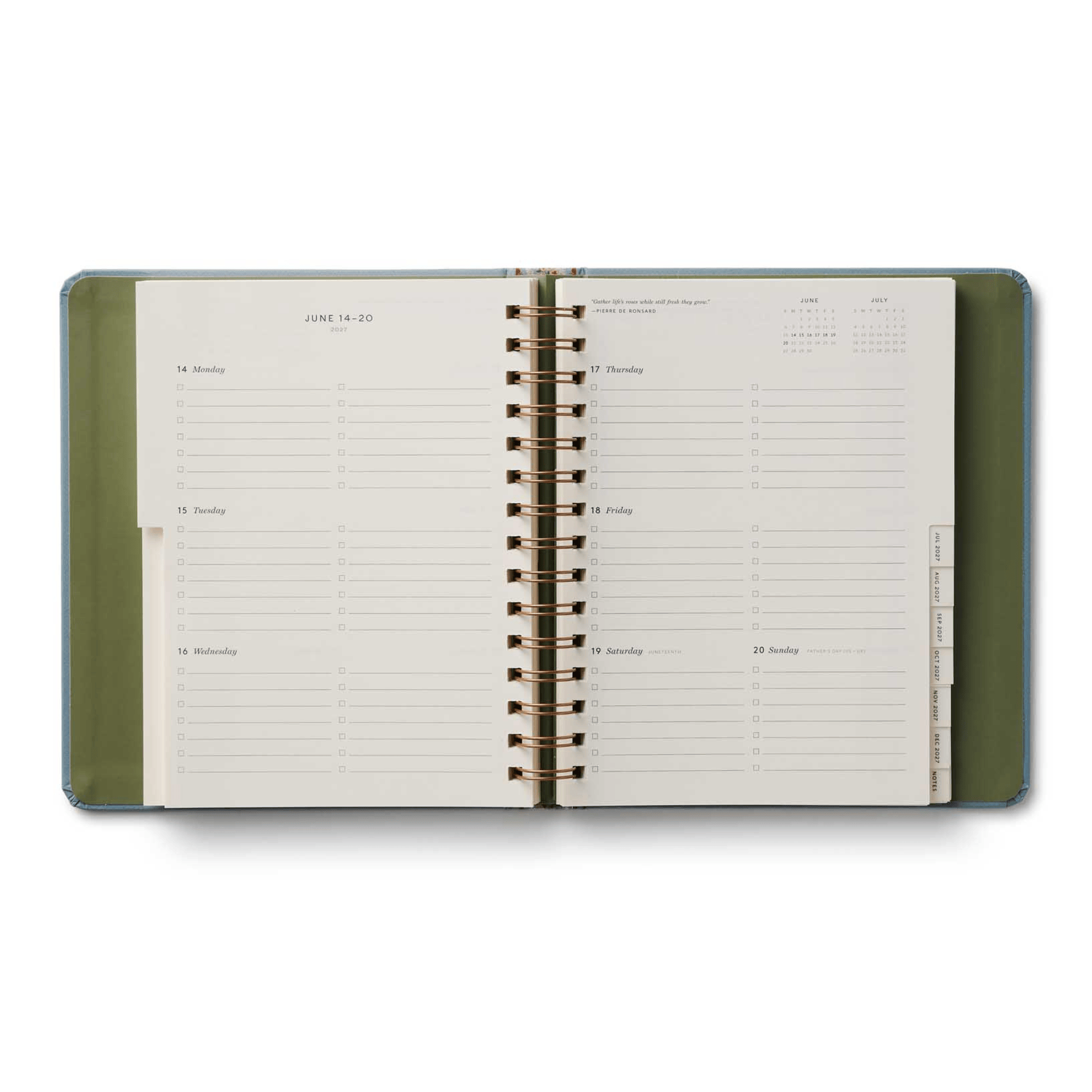 Rifle Paper Agenda Agenda Settimanale 2026/2027 - con spirale protetta - Paisley Stripe