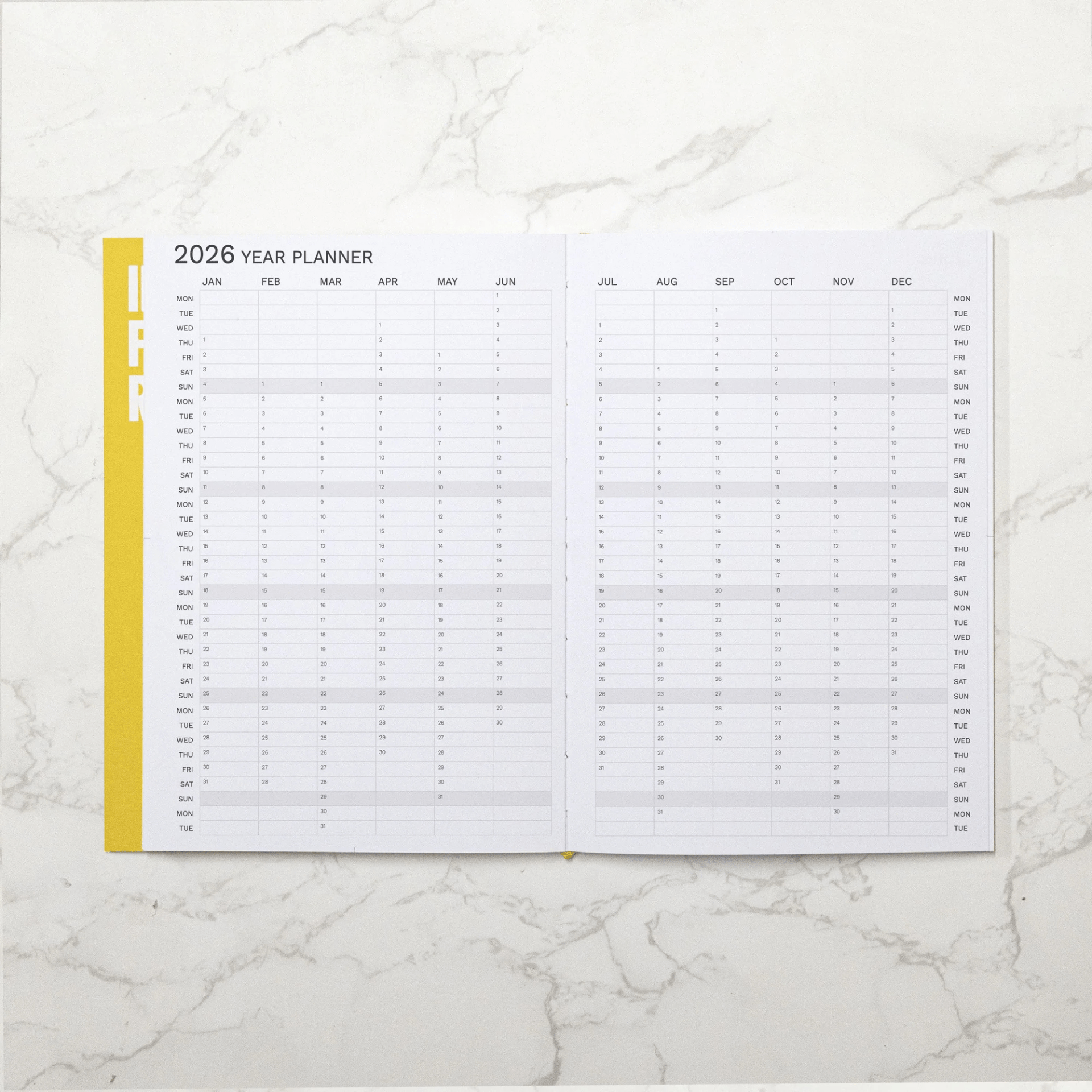 Octagon Agenda Agenda settimanale 2026 Octagon