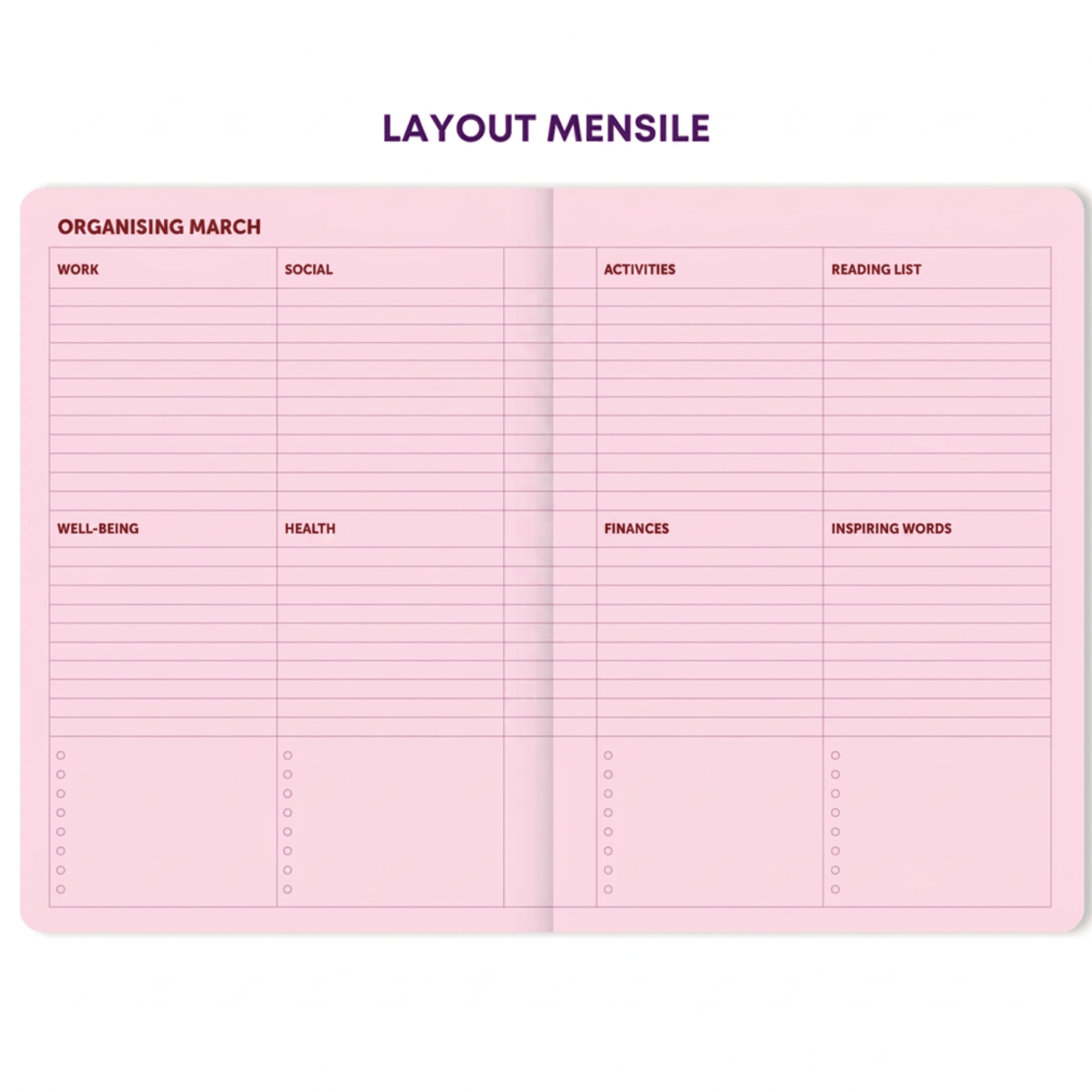 A-Journal Agenda Agenda Spiral Diary 2026/2027 - Pink