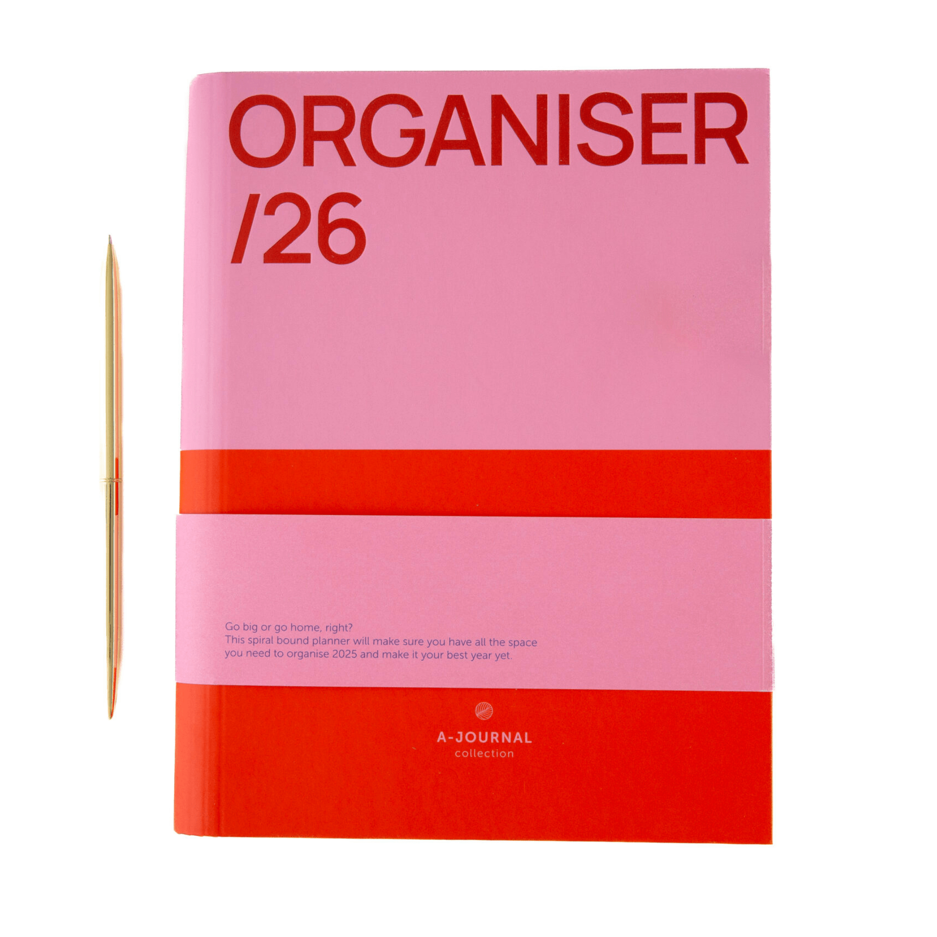 A-Journal Agenda PINK Agenda Spiral Organiser 2026