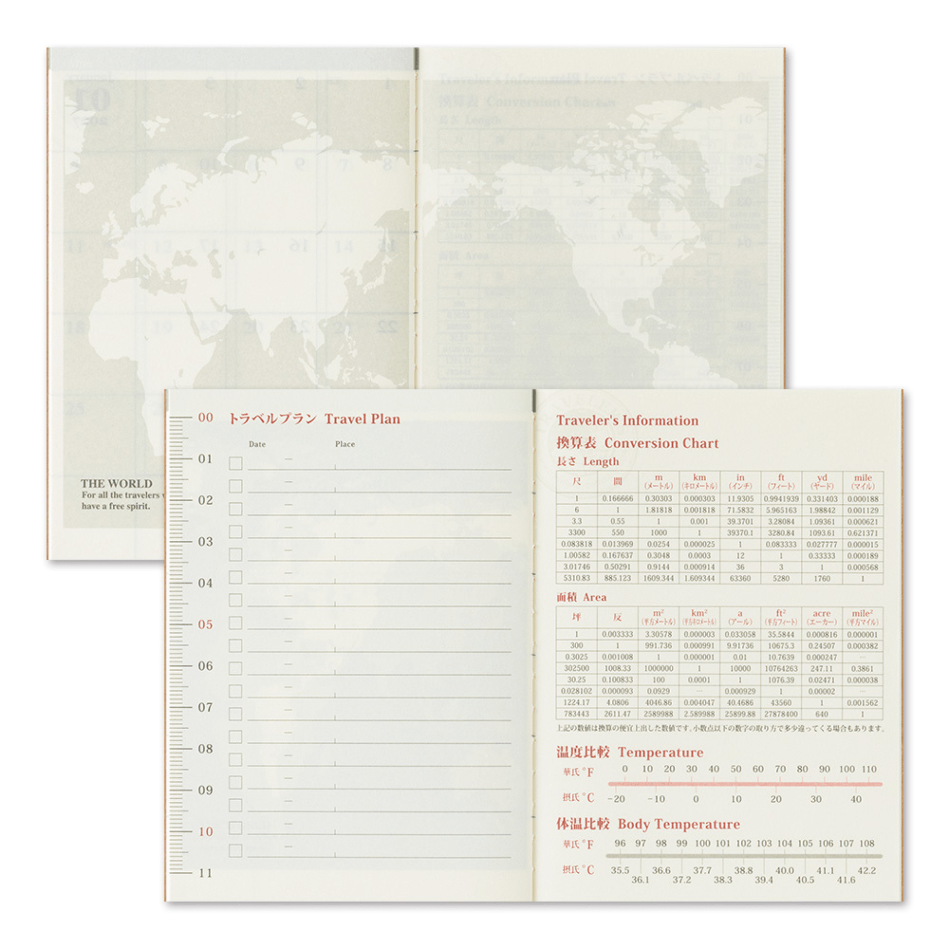 Traveler's Company Japan Agenda Agenda Traveler's Passport 2026 - Mensile