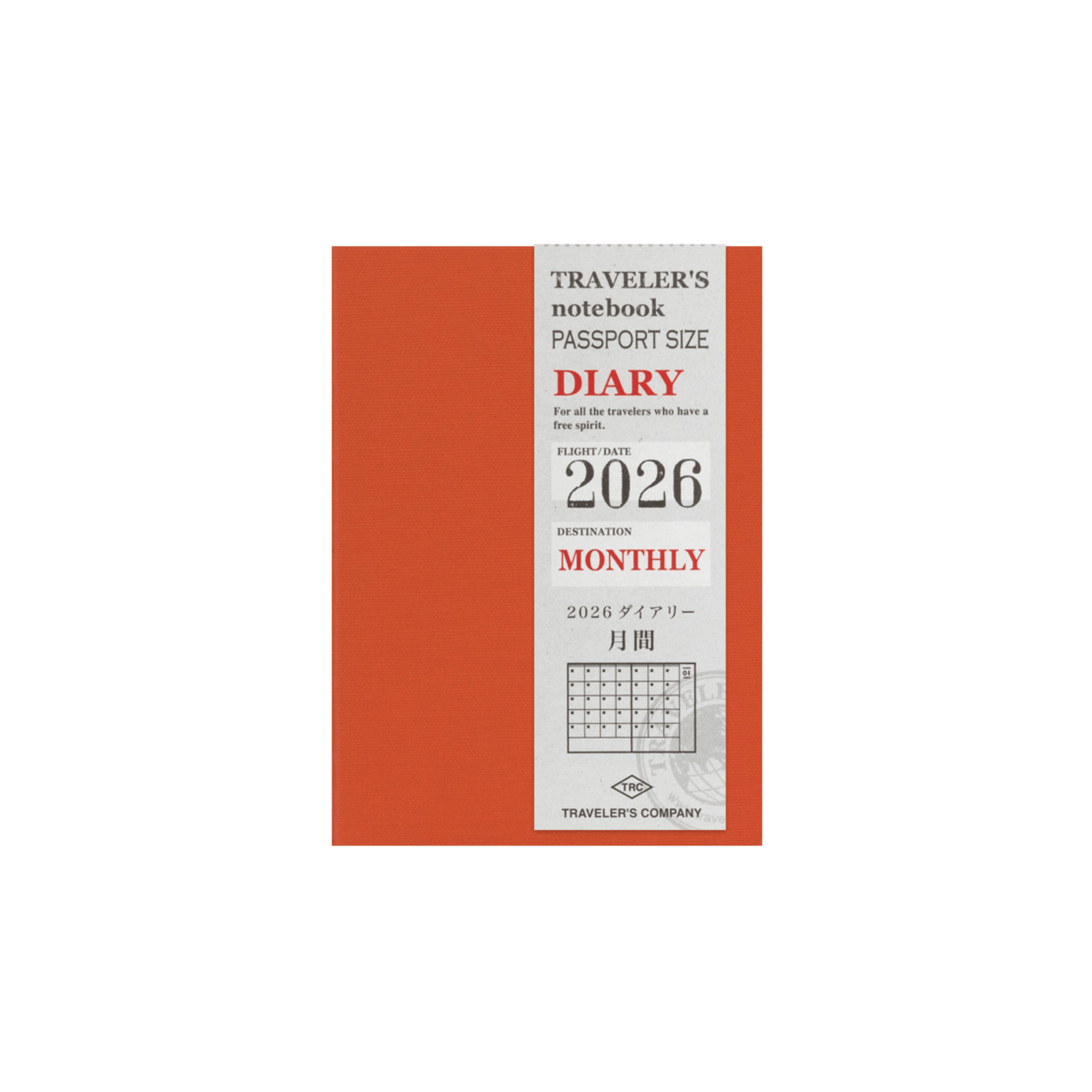 Traveler's Company Japan Agenda Agenda Traveler's Passport 2026 - Mensile