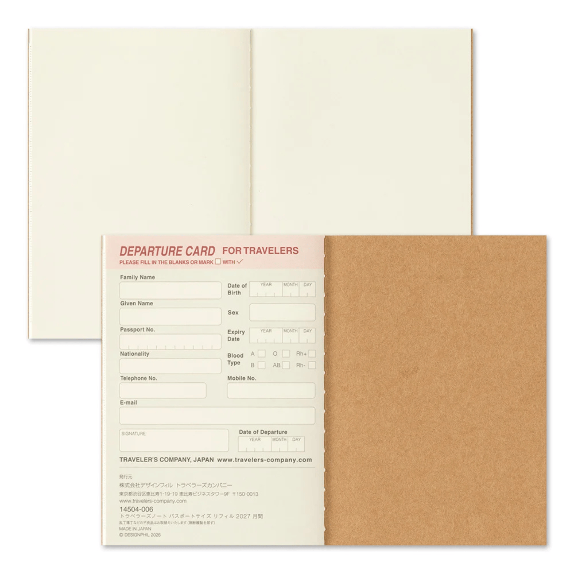 Traveler's Company Japan Agenda Agenda Traveler's Passport 2027 - Mensile