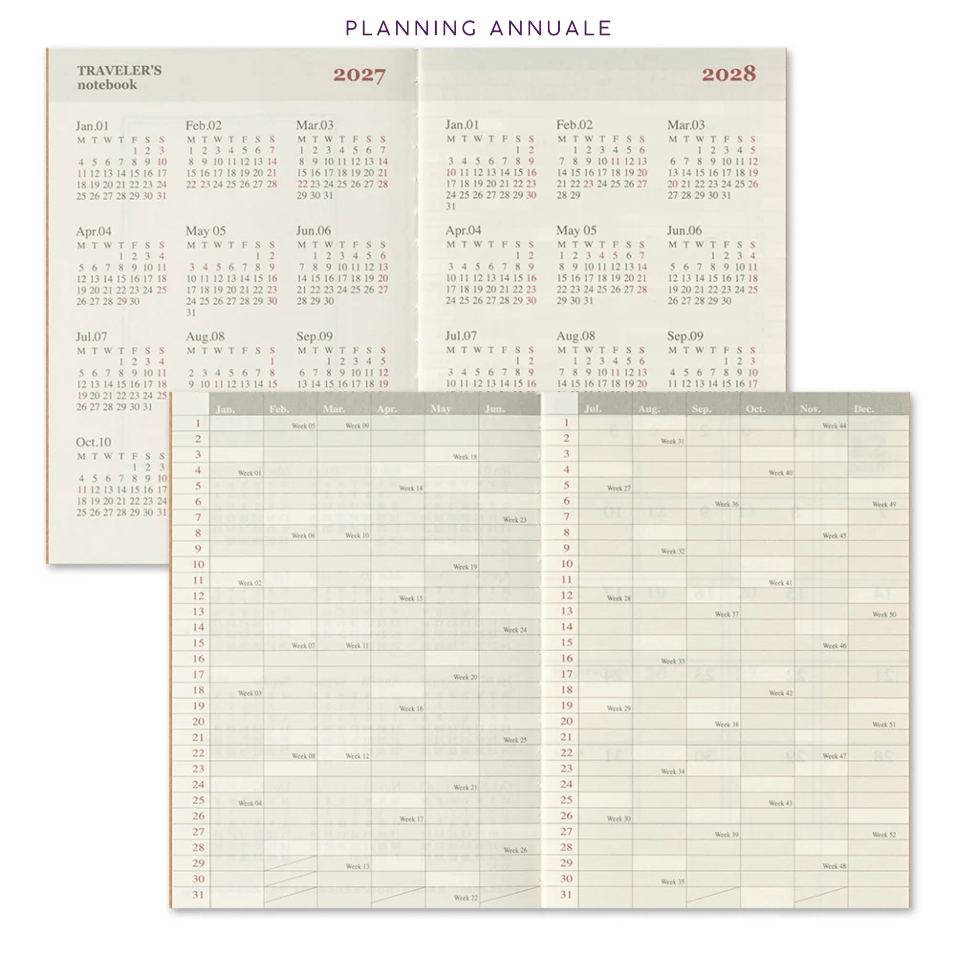 Traveler's Company Japan Agenda Agenda Traveler's Passport 2027 - Mensile