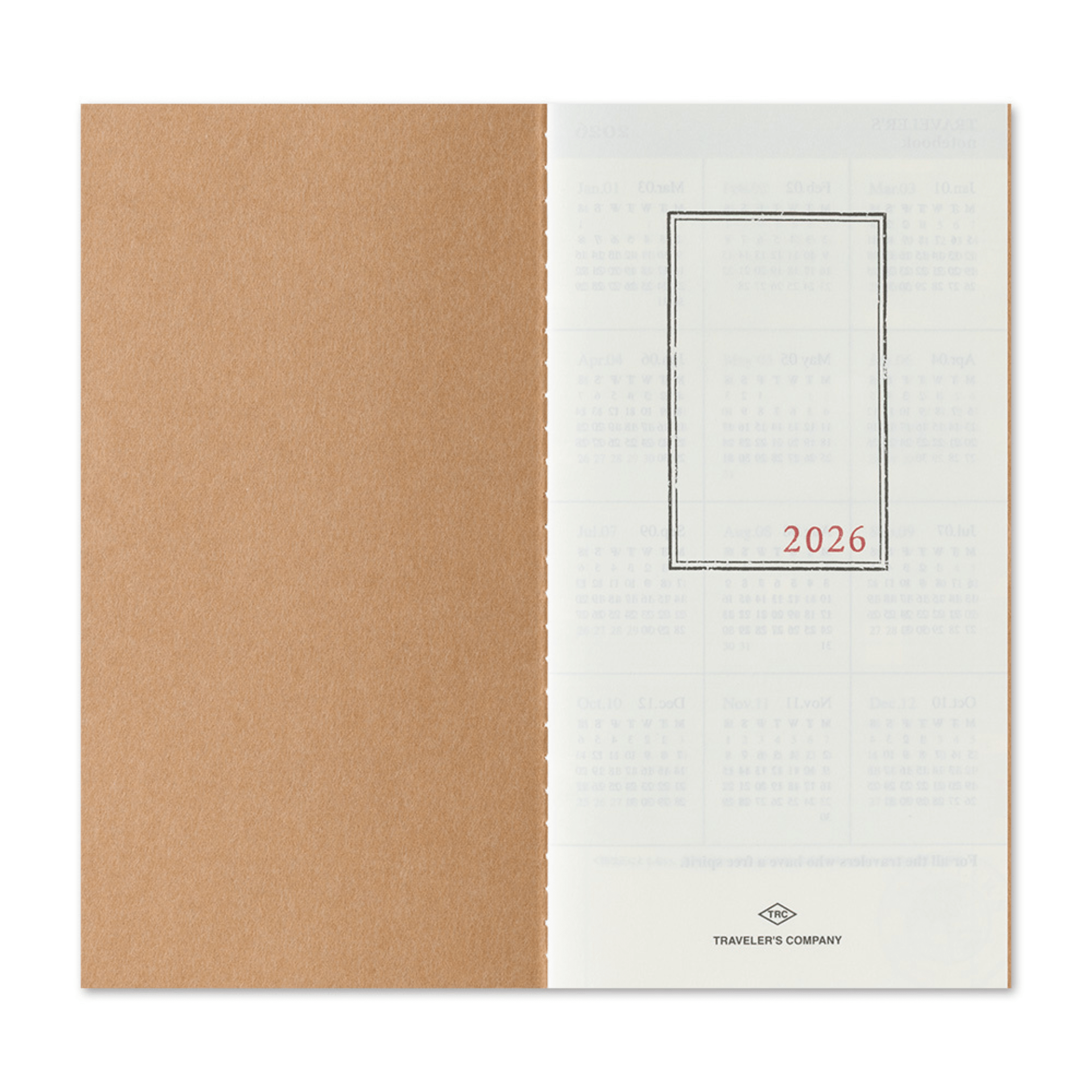 Traveler's Company Japan Agenda Agenda Traveler's Regular 2026 - Mensile