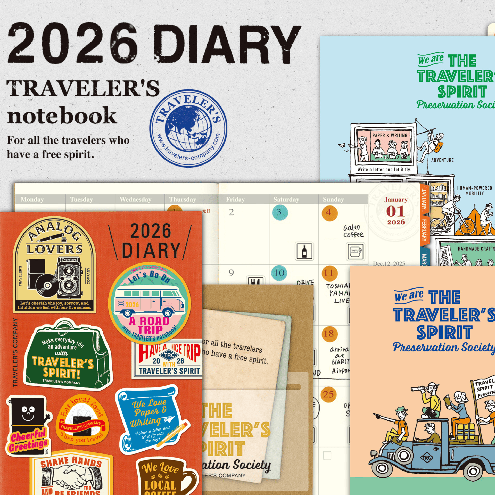 Traveler's Company Japan Agenda Agenda Traveler's Regular 2026 - Weekly + memo