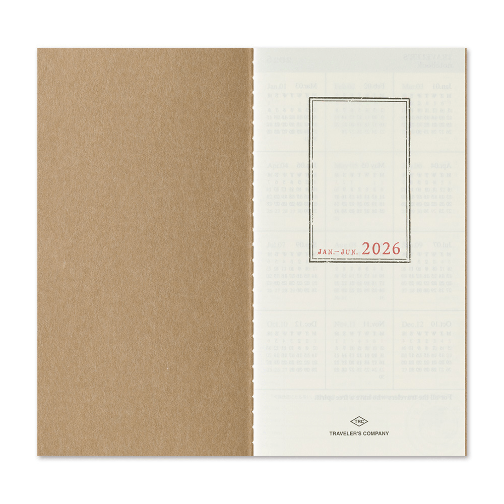 Traveler's Company Japan Agenda Agenda Traveler's Regular 2026 - Weekly Vertical