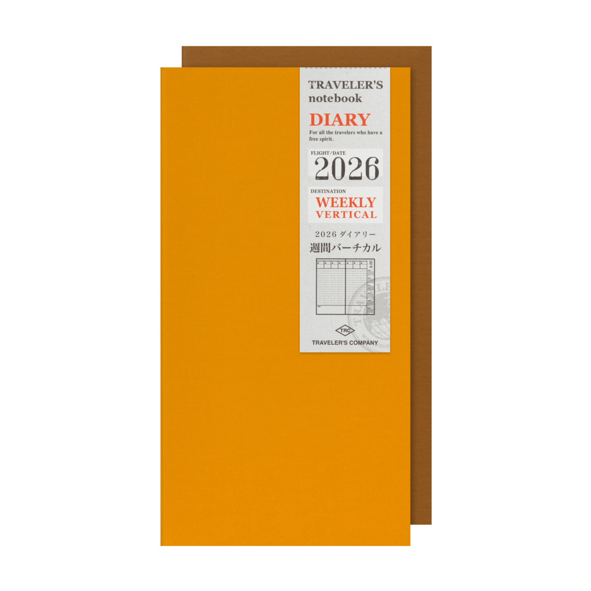 Traveler's Company Japan Agenda Agenda Traveler's Regular 2026 - Weekly Vertical