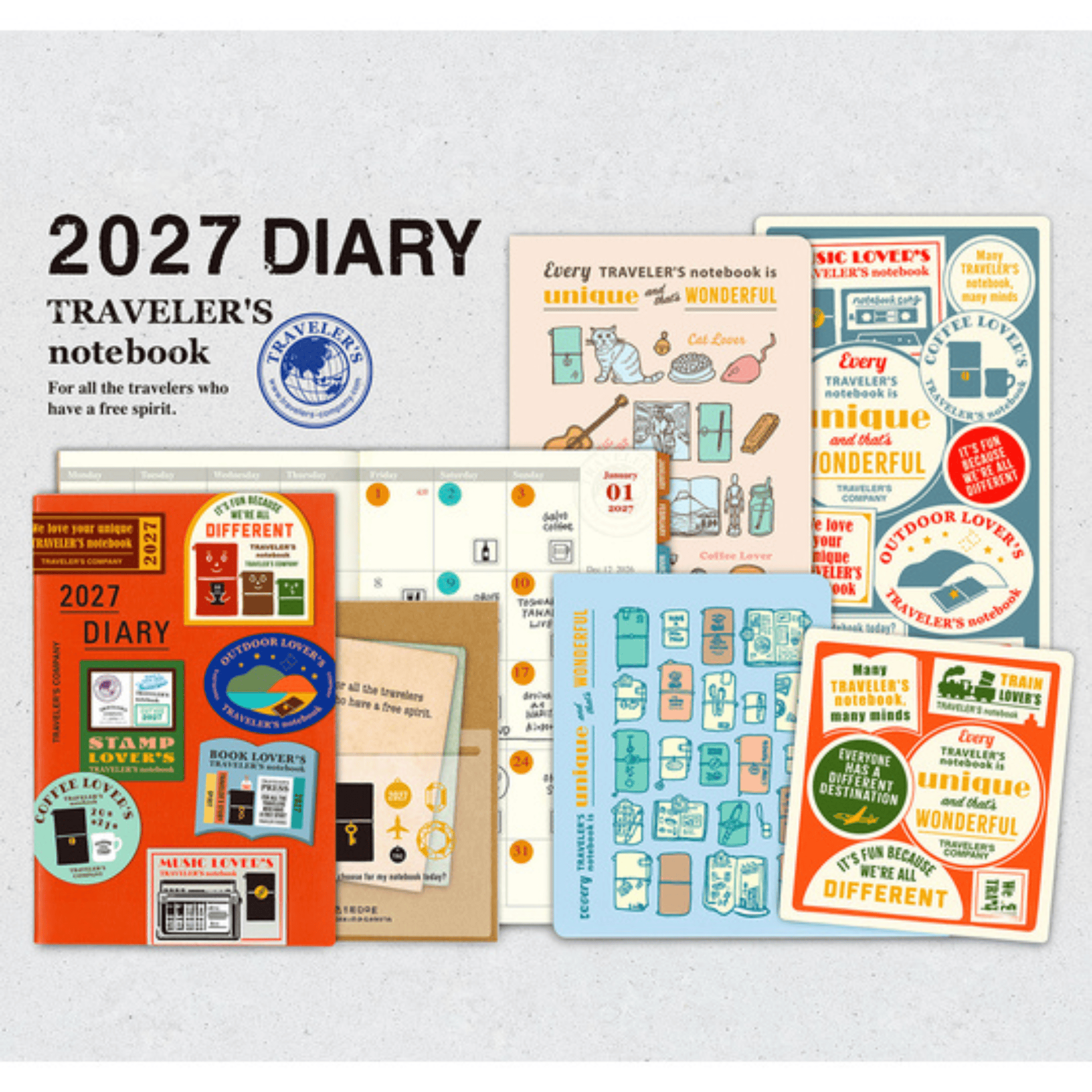 Traveler's Company Japan Agenda Agenda Traveler's Regular 2027 - Weekly Vertical