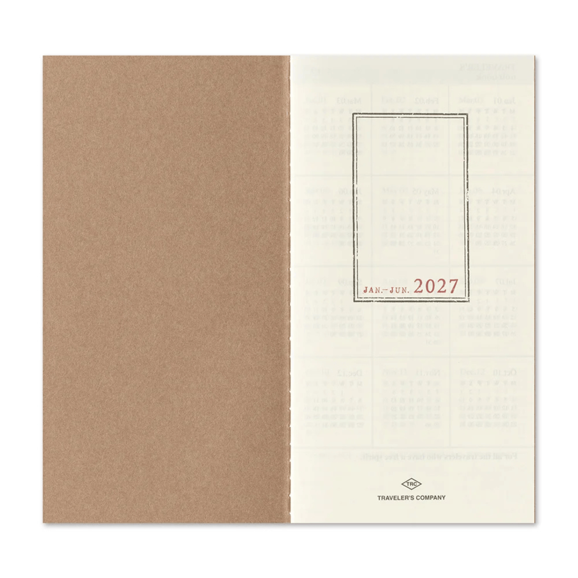 Traveler's Company Japan Agenda Agenda Traveler's Regular 2027 - Weekly Vertical