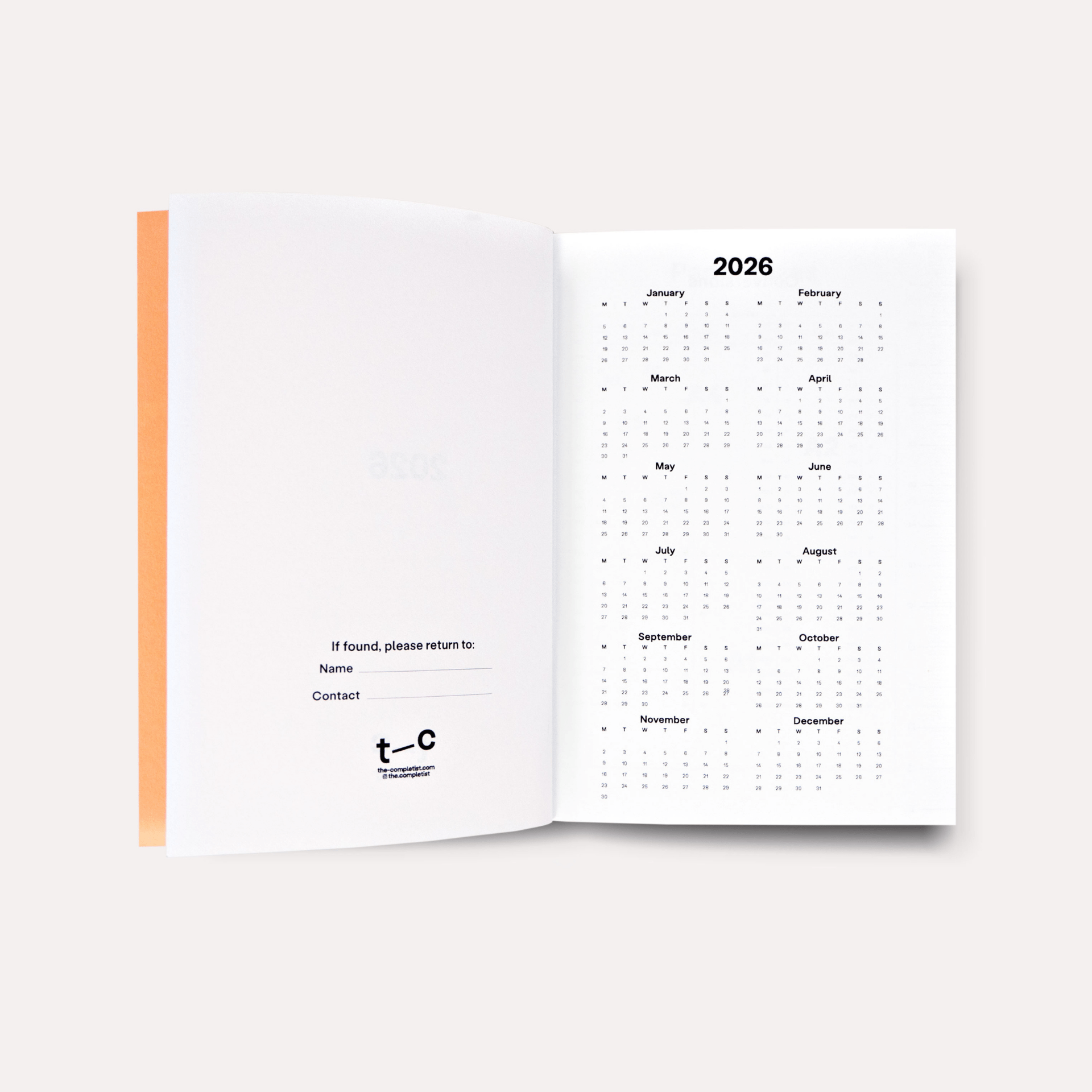 The Completist Agenda Agenda Weekly Pocket 2026 - Signal
