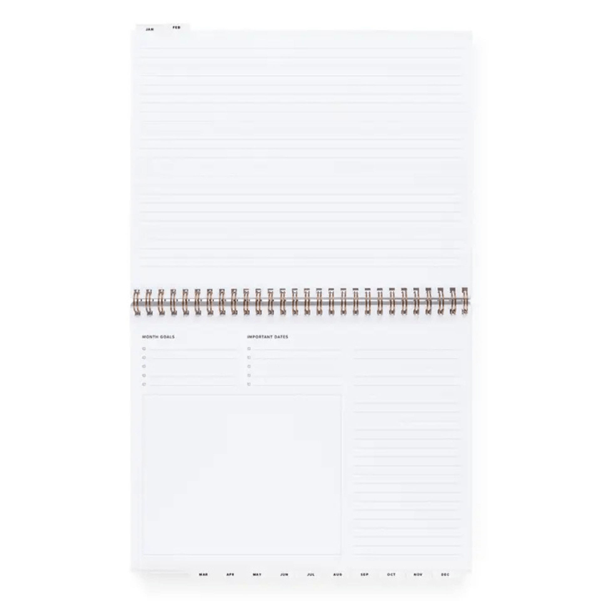 Appointed Agenda Agenda Weekly Task Planner Horizontal 2026 - Oxford Blue