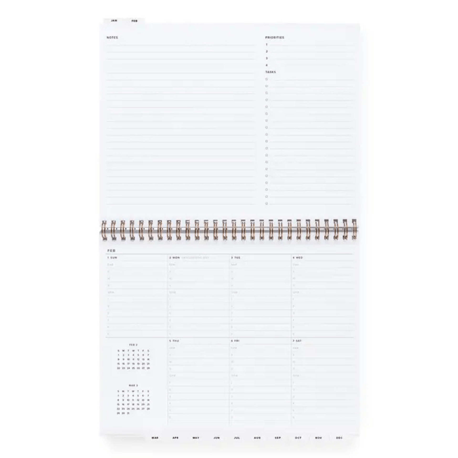Appointed Agenda Agenda Weekly Task Planner Horizontal 2026 - Pomegranate