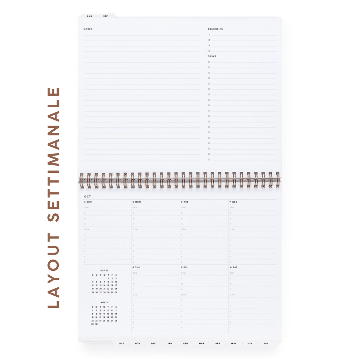 Appointed Agenda Agenda Weekly Task Planner Horizontal 2027 - Oxford Blue
