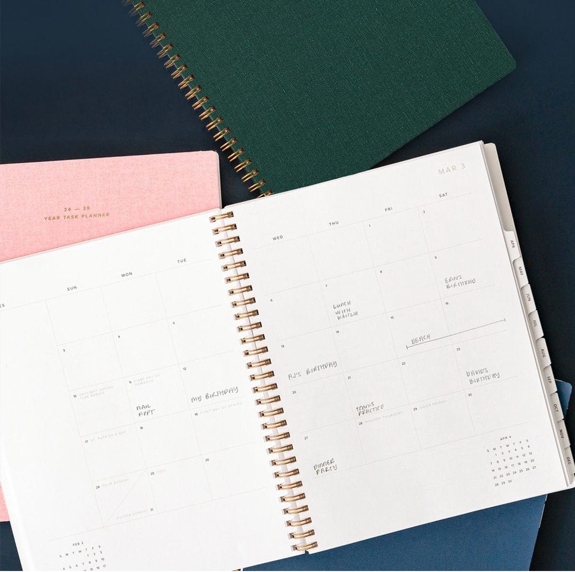 Appointed Agenda Agenda Year Task Planner 2025/2026 - Chambray Blue