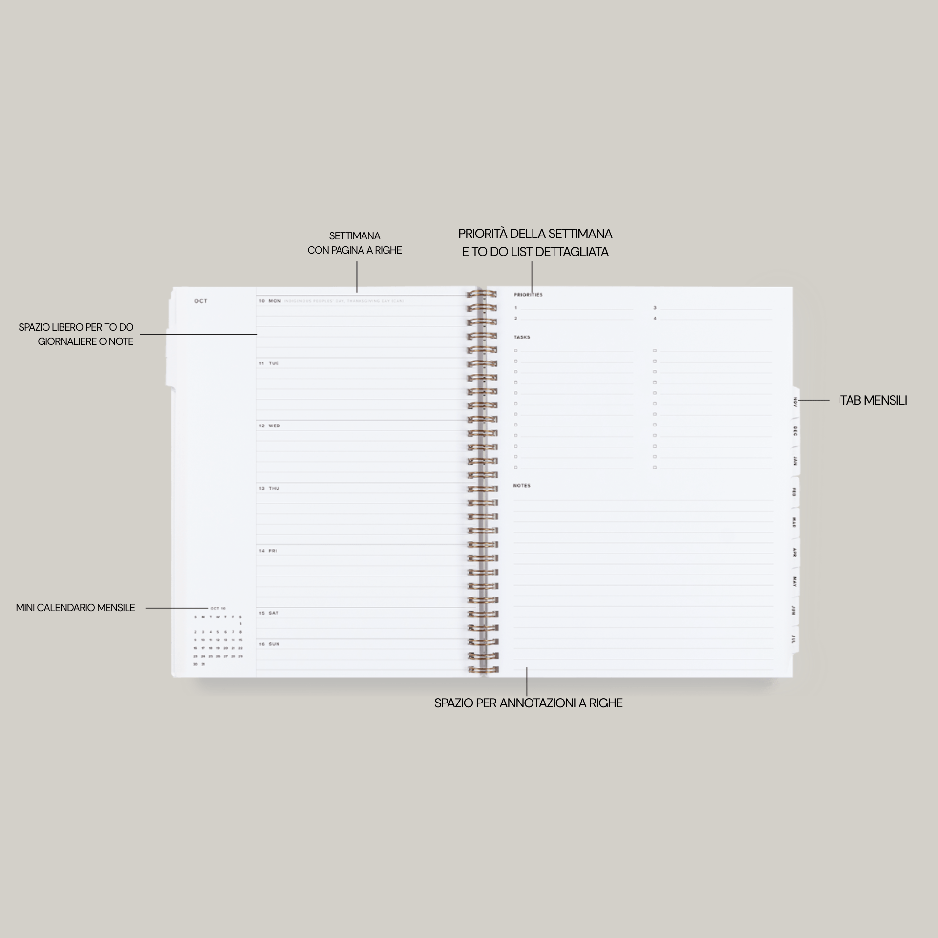 Appointed Agenda Agenda Year Task Planner 2025/2026 - Oxford Blue