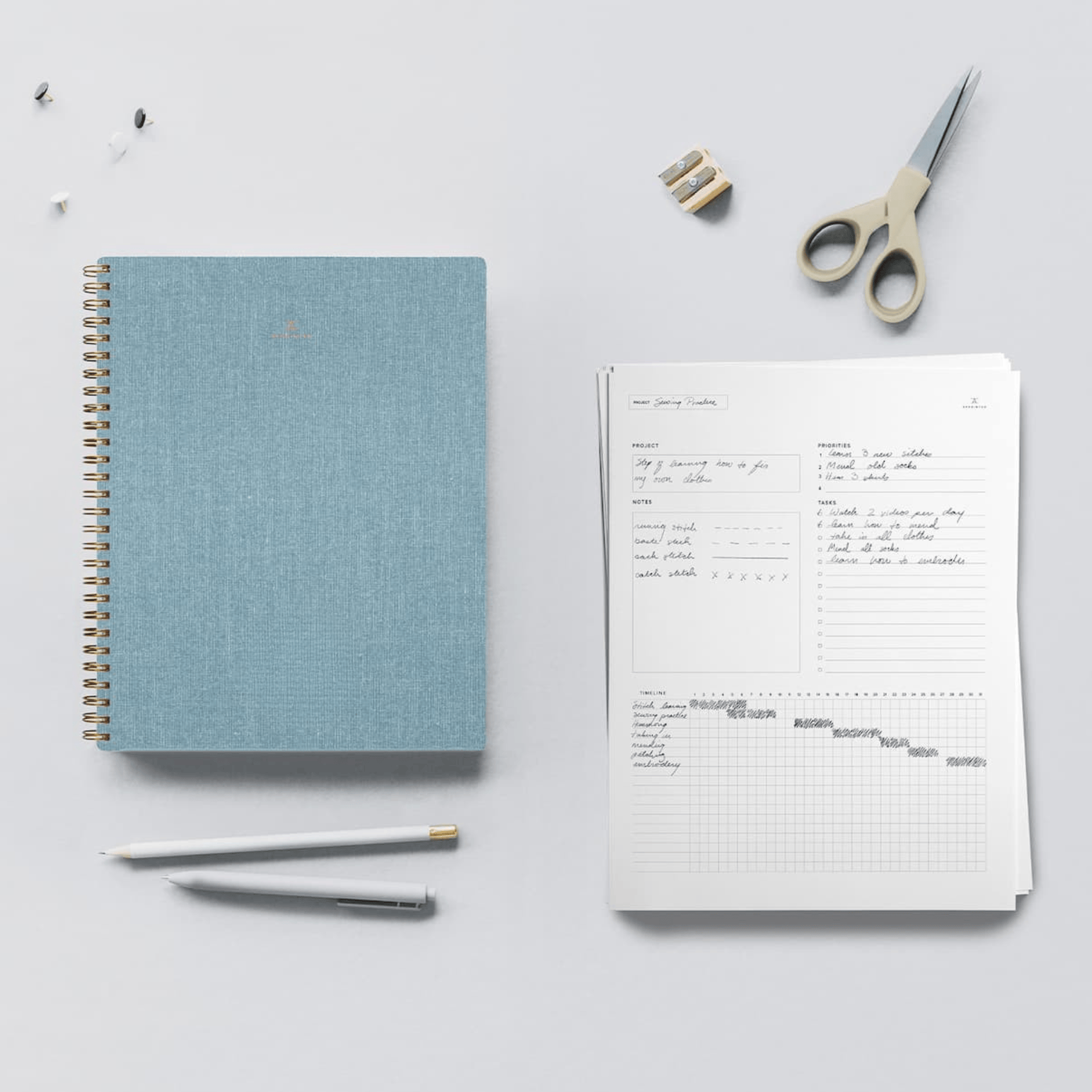 Appointed Agenda Agenda Year Task Planner 2026/2027 - Chambray Blue
