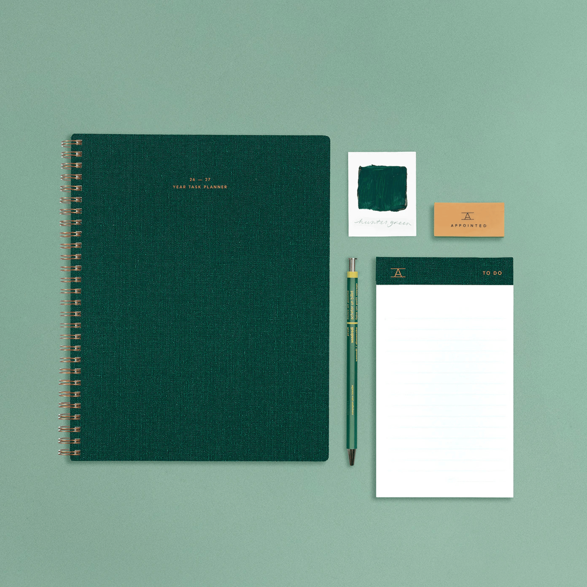 Appointed Agenda Agenda Year Task Planner 2026/2027 - Hunter Green