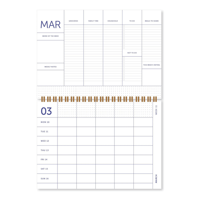 A-Journal Agenda Family Planner 2025 Coral Circle