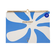A-Journal Agenda Family Planner 2026-2027 Flower Blue