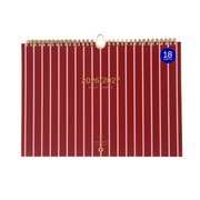 A-Journal Agenda Family Planner 2026-2027 Stripes Pink