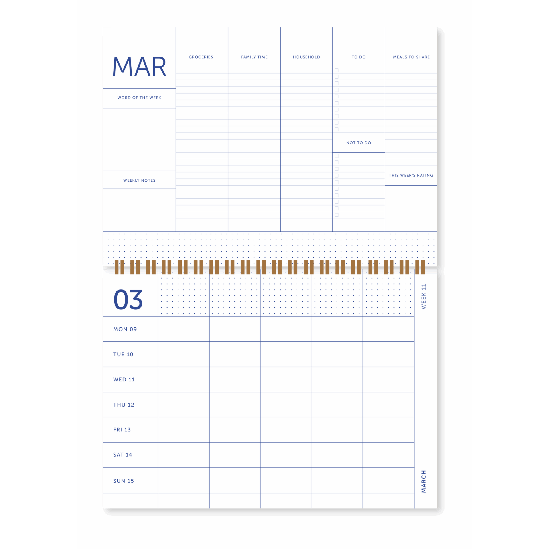 A-Journal Agenda Family Planner 2026 Beige