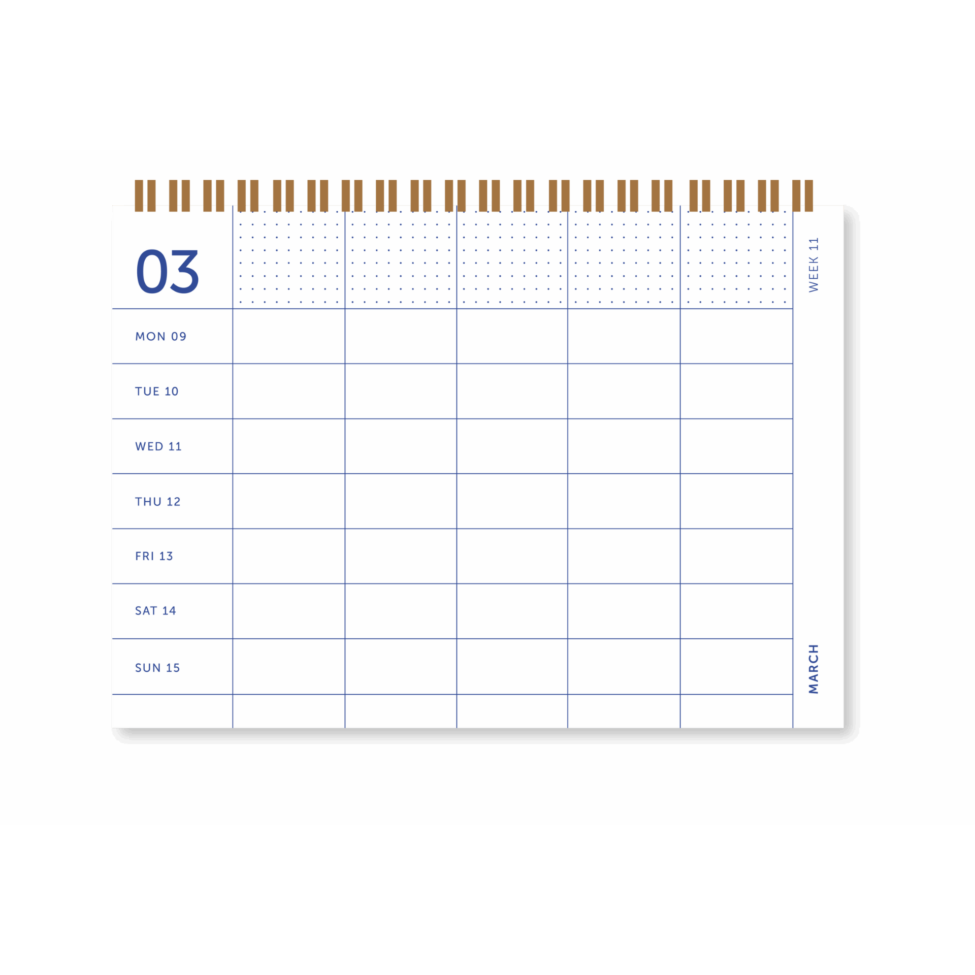 A-Journal Agenda Family Planner 2026 Flow Blue