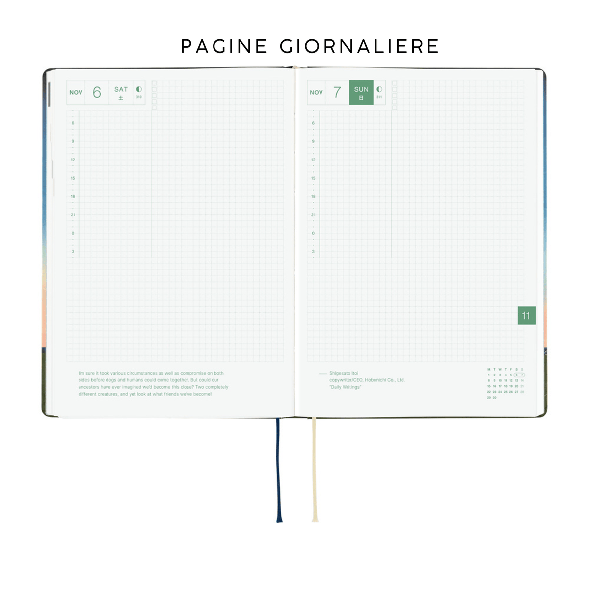 Hobonichi Agenda Hobonichi HON A5 2027  - Hiroko Kubota String Telephone Until the Moon is Full