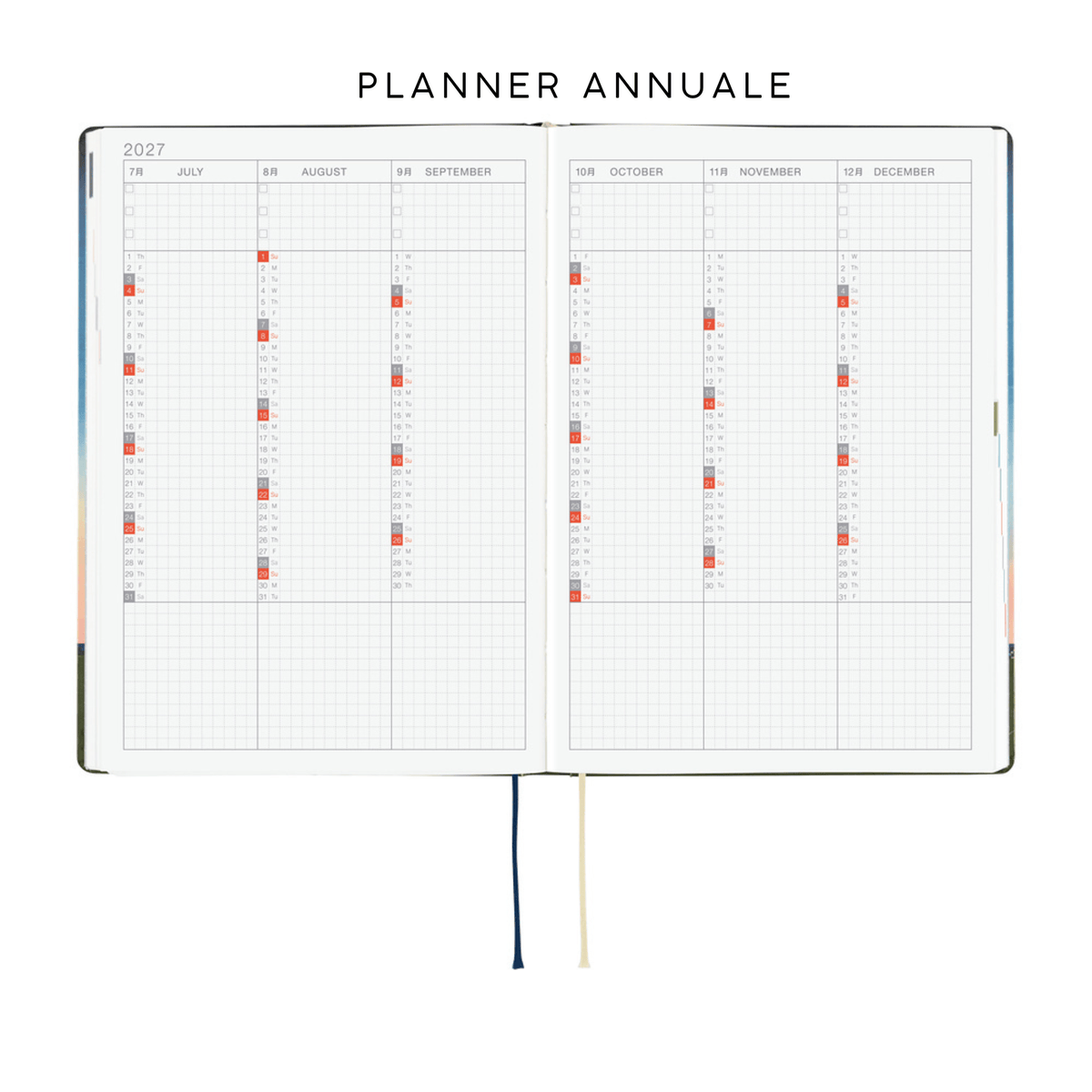 Hobonichi Agenda Hobonichi HON A5 2027  - Hiroko Kubota String Telephone Until the Moon is Full