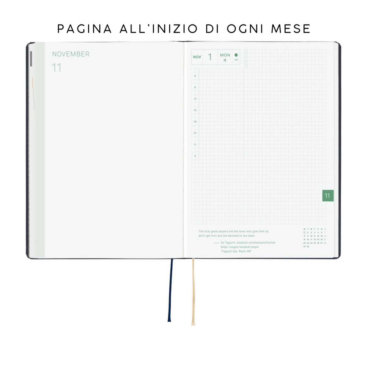 Hobonichi Agenda Hobonichi HON A5 2027  - Slash Navy