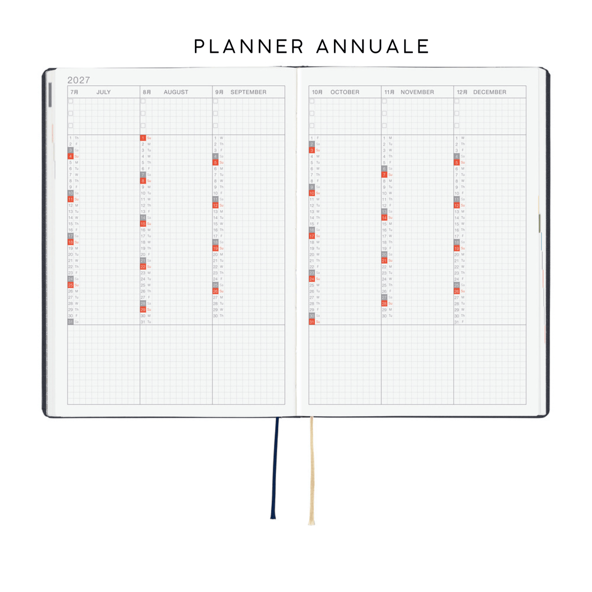 Hobonichi Agenda Hobonichi HON A5 2027  - Slash Navy