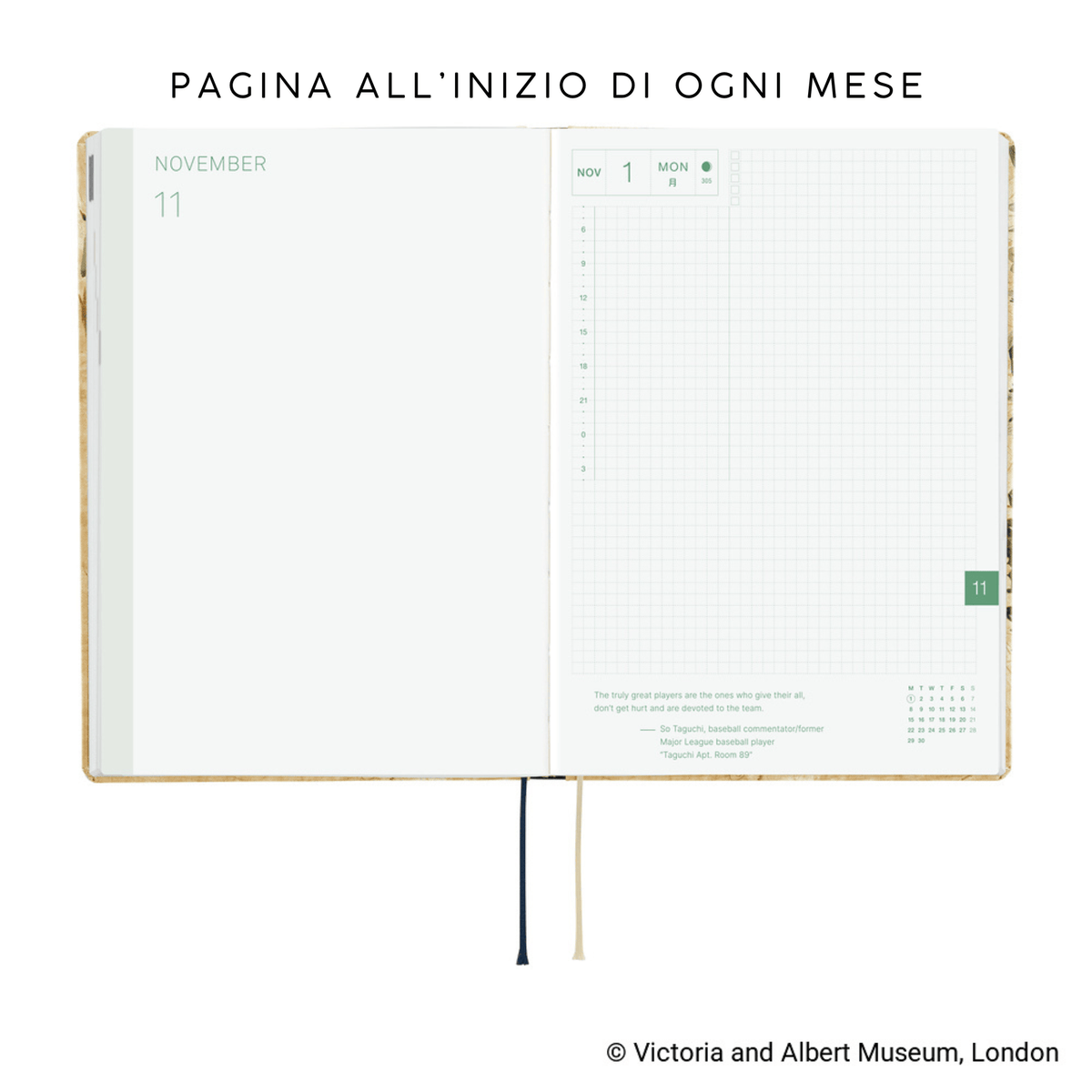 Hobonichi Agenda Hobonichi HON A5 2027  - V&A Vine