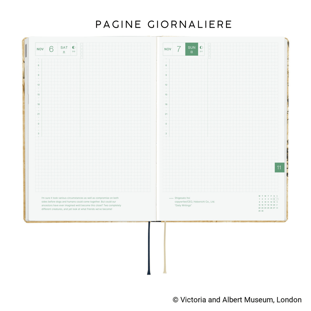 Hobonichi Agenda Hobonichi HON A5 2027  - V&A Vine