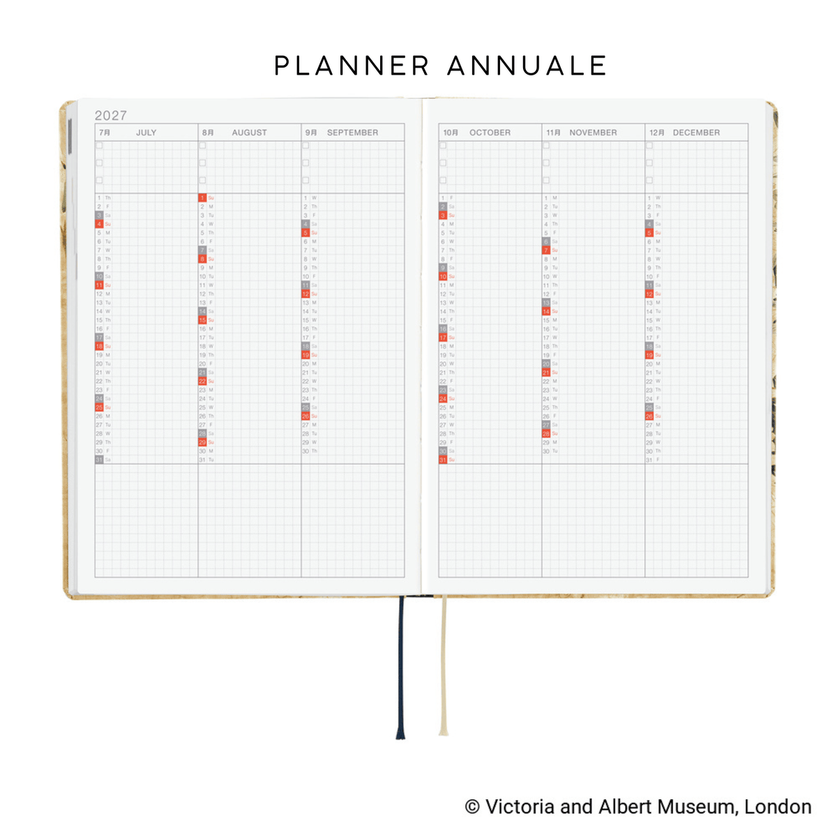 Hobonichi Agenda Hobonichi HON A5 2027  - V&A Vine