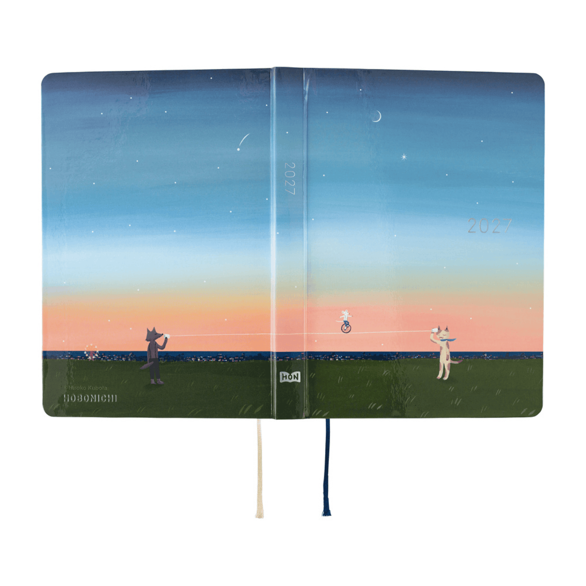 Hobonichi Agenda Hobonichi HON A6 2027  - Hiroko Kubota String Telephone Until the Moon is Full