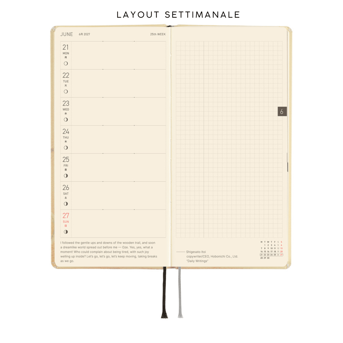 Hobonichi Agenda Hobonichi Weeks 2027 - Akiko Miyakoshi Once, in Spring