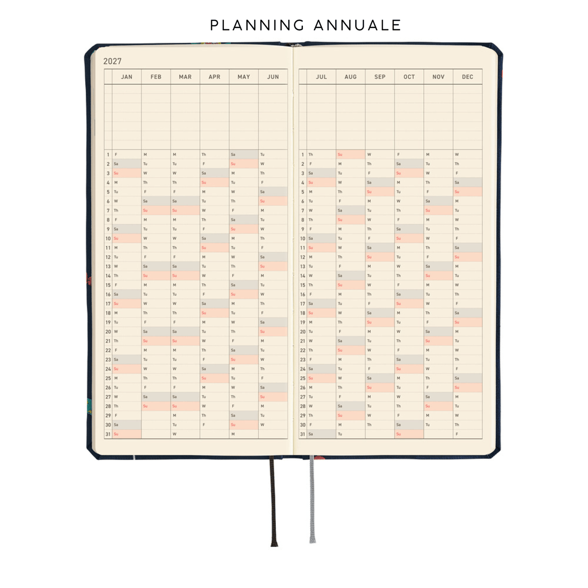 Hobonichi Agenda Hobonichi Weeks 2027 - Bow & Tie Candy Dream