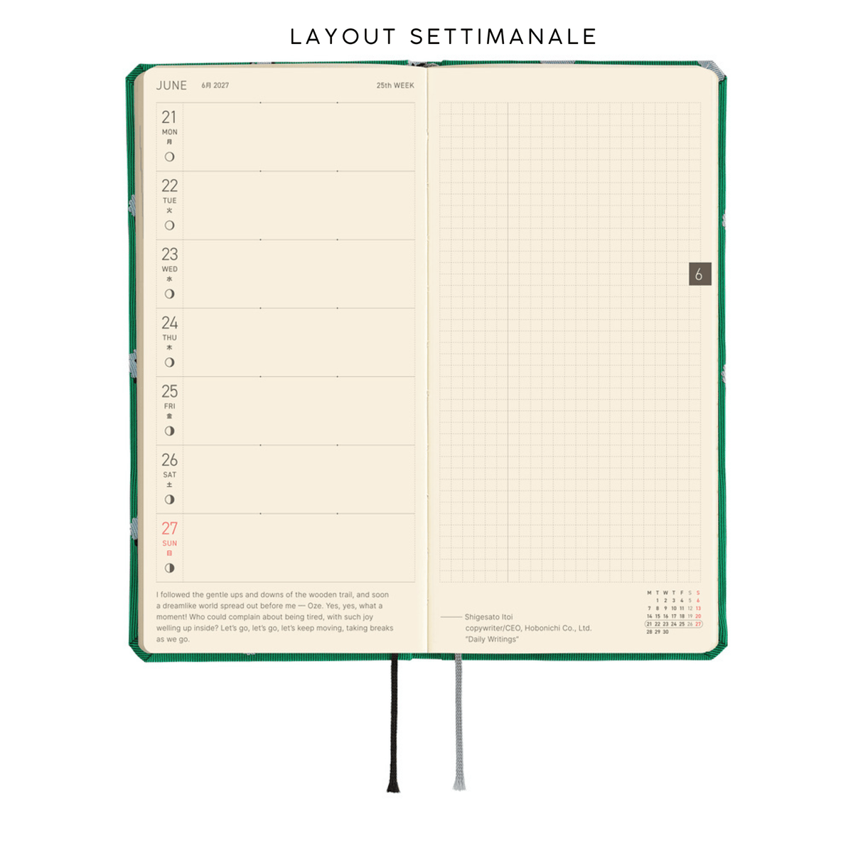 Hobonichi Agenda Hobonichi Weeks 2027 - Bow & Tie: Sheep Sheep Sheep